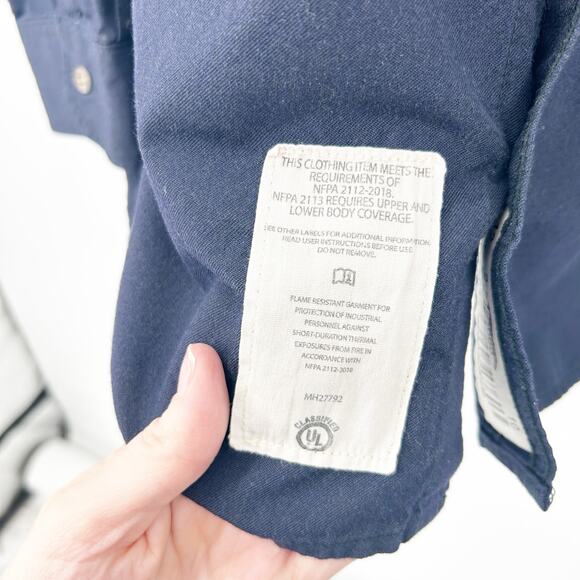 Carhartt Mens Flame Resistant FR Classic Twill Workwear Button Down Shirt 2XL - Picture 7 of 8